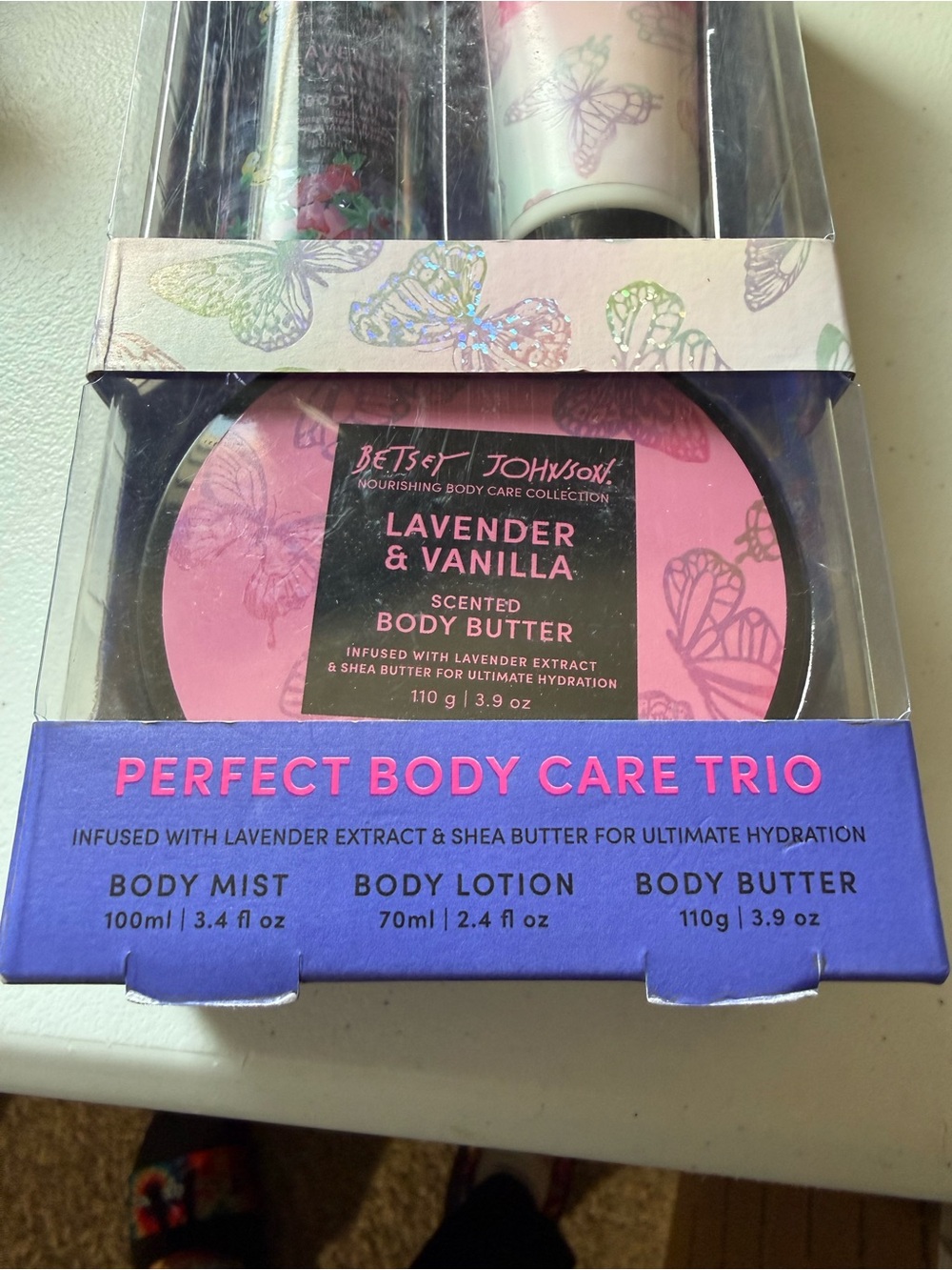 Betsey Johnson Lavender & Vanilla Body Care Trio - Pink, Purple, Green SOLD - Picture 7 of 7